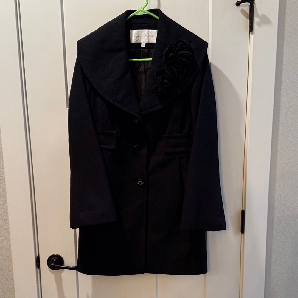 Jessica Simpson Black Trench Coat